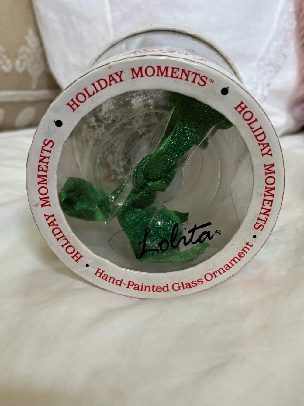 Lolita Holiday Moments Naughty & Nice Hand Painted Glass Christmas Ornament
